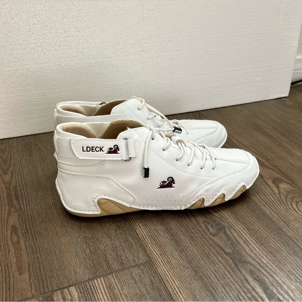 LDECK White High-Top Sneakers
